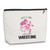 kdxpbpz Wrestling Travel Pouch Inspirational Wrestling Gifts for Women Girls Makeup Bag for Wrestler Girl Wrestle Athlete Fans Wrestling Coach Mom Gifts for Women - Just A Girl Who Loves Wrestling