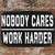 Metal Sign 8"x12" Vintage Nobody Cares Work Harder, Retro Wall Decor Gym Inspirational Life Quotes Tin Signs Poster for Home Living Room Bedroom Garden Garage Office Cafe Bar Pub