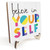 Decorative Desk Decor Motivational Believe in Yourself Affirmations Nursery Decor Plaque with Wooden Stand Inspirational Wood Sign for Office Homeschool Classroom Reading Corner Nook Table Bookshelf