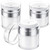 VHOPMORE 3 PCS Airless Pump Jars Cream Jar Vacuum Bottles Refillable Travel Empty Bottles Portable Lotion Dispenser Moisturizer Pump Containers Toiletries Cosmetic Container - 30ML