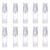 10pcs Airless Pump Press Bottle Empty Plastic Vacuum Lotion Bottles Clear Containers Cosmetics Skincare Travel Size Dispenser (15ml)