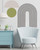 Arch Wall Decal Abstract Wall Art Decal Rainbow Wall Sticker Modern Wall Decals Removable Peel and Stick Wall Stickers for Bedroom Living Room Office Decor