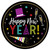 Amscan Bright New Year's Eve Round Paper Plates - 9" | Multicolor | Pack of 8