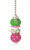 Clementine Designs Pink Green White Stack Decorative Ceiling Fan Light Pull