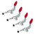 POWERTEC 20323-P2 Push/Pull Quick-Release Toggle Clamp 301A - 100 lbs Holding Capacity w Rubber Pressure Tip, 4 PK