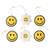 GOODSDECO Smile Dish Sponges Pack of 6 - Compressed Cellulose Sponges, Multipurpose Dish Sponges, Smiley Face, Non Scratch Cellulose Sponges for Kitchen Household Cleaning