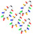Christmas String Lights Bulb Necklace, 9 Bulbs LED Party Favors Light Up Necklace for Xmas Party (4 pcs LED Necklaces)