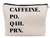 Lacosu Caffeine PO Q4H Prn Funny Nurse Nursing Makeup Bag Make up Cosmetic Bag Small Zipper Pouch,Gift for Nursing Practitioner RN,Nursing Gift,Nurse Graduate Gift