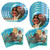 40PCS Moana birthday Party Supplies include 20 plates, 20 napkins for the Moana party decoration