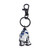 STAR WARS Jewelry Unisex Adult Black IP & Base Metal R2-D2 Key Chain, Silver/Black, One Size