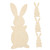 4pcs Easter Wood Chips Decor for Home Wooden Crafts Home Accessories Decor Easter Embellishments Ornaments Bunny Wood Slices Easter Rabbit Cutout Delicate Rabbit Adornment Model
