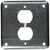 Steel City 473-NEC Pre-Galvanized Steel Square Box Surface Cover with One Duplex Device
