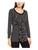 Alfani Womens Black Printed Long Sleeve Blouse Petites Size: PM