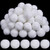 Christmas Acrylic Pom Poms Large White Pompoms Christmas Holiday Costume Pom Balls Fluffy Pompom Balls Fuzzy White Pom Poms Balls for DIY Crafts Supplies Party Decorations, 2 Inch (50 Pieces)