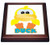 3dRose trv_102087_1 Cute Goofkins Yellow Duck Cartoon Trivet with Ceramic Tile, 8 by 8", Brown