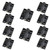 10PCS Adjustable Torque Hinge 43mmx36mm Black Plastic 4 Countersunk Holes Adjustable Position Control Hinges Door Hinges