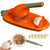 NISTERL 2 in 1 Dumpling Maker, Manual Dough Presser Dumpling Wrappers Press Wrapper, Kitchen Dumpling Making Tool, Household Automatic Dumpling Maker, DIY Dumpling Moulds (Orange)