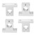 SamIdea Pack of 4,SK20 Aluminum Linear Motion Rail Clamping Guide Support for 20mm Dia Shaft
