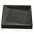 Party Essentials 20-Count Hard Plastic 8" Twisted Square Salad/Dessert Plates, Black