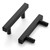 Home Expert 5 Pack 2.5 inch Cabinet Handles Black Kitchen Cabinet Handles Square Cabinet Handles Matte Black Cabinet Pulls 2.5 inch Center Kitchen Handles for Cabinets