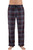 Intimo Men's Microfleece Plaid Lounge Pant, Red, S