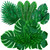 MAXZONE 84 Pieces 6 Kinds Artificial Palm Leaves with Faux Monstera Leaves Stems Tropical Plant Simulation Safari Leaves for Hawaiian Luau Party Jungle Beach Theme Party Table Leave Decorations