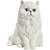 Sandicast Small Size White Persian Cat Sculpture