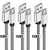 USB to Micro USB Cable Android Charger,Micro USB Charging Cable,3 Pack Nylon Braided 10FT Fast Charger USB Cable Micro USB Cord for Kindle fire,PS4 Accessories,Samsung Galaxy S7/Tablet,LG(Black White)
