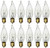 Sterl Lighting (Pack of 12 60 Watt Clear Flame Shaped Incandescent Chandelier Light Bulb, Candelabra Base