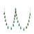 Creative Co-Op 72' L Embossed Mercury Glass Tree Ornament Garland on Jute String, Green