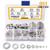 VIGRUE 304 Stainless Steel Flat Washers Assortment Washers Hardware Set 684pieces -9Sizes M2 M2.5 M3 M4 M5 M6 M8 M10 M12