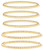 Badu Gold Bead Bracelet for Women 14K Gold Plated Bead Ball Bracelet Stretchable Elastic Hypoallergenic Bohemian Stackable Bracelet