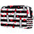 Travel Portable Cosmetic Bags For Women Men, Pretty Storage Bag Cosmetic Pouch With Zipper, Toiletry Bag Makeup Organizer Lipstick Red Hearts Black Stripes Travel Portable Cosmetic Bags For Women Men, Pretty Storage Bag Cosmetic Pouch With Zipper, Toiletry Bag Makeup Organizer Lipstick Red Hearts Black Stripes