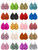 20 Pairs Faux Leather Earrings Lightweight Teardrop Leaf Dangle Earrings Glitter Leather Earrings (Bling Color)
