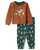 The Children's Place Baby Boys' and Toddler Long Sleeve Top and Pants Snug Fit 100% Cotton 2 Piece Pajama Set, Raccoon