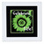 3dRose qs_33492_1 Lime Green Sunflower Celebrate Life with Black Frame-Quilt Square, 10 by 10-Inch