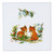 3D Rose Cute Little Vintage Foxes in Winter Forest Square 12 by 12 Inch Quilt, 12 x 12