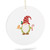 2021 Christmas Ornament Ceramic Two-Side Printed Round Ornaments for Christmas Funny Keepsake Ideas Gift Christmas Tree Hanging Decorations Pendant Christmas Gnome