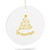2021 Christmas Ornament Ceramic Two-Side Printed Round Ornaments for Christmas Funny Keepsake Ideas Gift Christmas Tree Hanging Decorations Pendant Christmas Tree of Stars