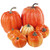 Winlyn 7 Pcs Assorted Artificial Orange Pumpkins Harvest Decorative Pumpkins Foam Pumpkins for Farmhouse Rustic Fall Thanksgiving Halloween Tabletop Centerpiece Mantel Shelf Kitchen Decoration