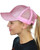 C.C Ponycap Messy High Bun Ponytail Adjustable Glitter Mesh Trucker Baseball Cap, Pink