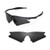 Walleva Replacement Lenses for Oakley M Frame Sweep Sunglasses - Multiple Options Available (Black)