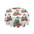 Christmas Red Truck Round Tablecloth Winter Snowflakes Xmas Tree Gifts Tablecloths Circular Table Cover Cloths Washable Polyester Tabletop Runner for Kitchen Party Picnic Dining Decor 60 Inch