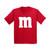 Veracco Letter M Halloween Costumes Youth T_Shirt Funny Halloween Team Group T-Shirt (Large, Red)