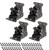 Zohino 4 PCS 0-90 Degree Foldable Support Bracket Hinge Self-Locking Hinge Lock Extension Support for Table Chair Bed Legs Workbench Black with 40 Screws
