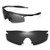 Walleva Replacement Lenses for Oakley M Frame Strike Sunglasses - Multiple Options Available (Black - Polarized)