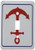3dRose lsp_165792_1 Red Boat Anchor Blue Outline Light Switch Cover
