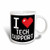 3dRose Geeky, Old School, Pixelated 8-Bit, I Heart, Love Tech Support, Magic Transforming Mug, 11-Oz