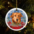 Christmas Tree Ornaments Pet's Name Dog Christmas Ornament Keepsake Ornament Home Decor Wreath Hanging Pendants Round Ceramic Xmas Ornaments