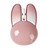 Wireless Mouse Cute Bunny Bluetooth Dual-Mode Computer Mouse Small Quiet USB Optical Silent Kawaii Rabbit Travel Cordless Mice with 1200DPI for PC Laptop Computer Desktop iPad Macbook NoteBook-Pink